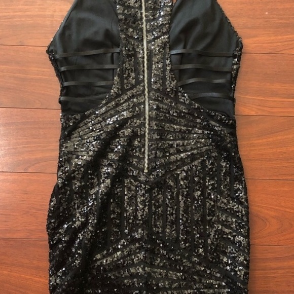 Tea N Cup Black Sequins Bodycon Dress - Picture 2 of 8